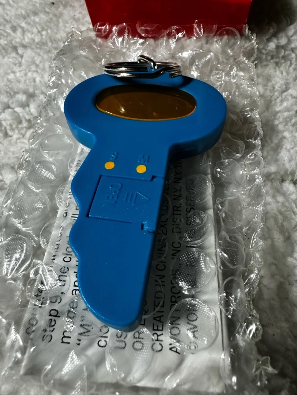 Avon Blue Key-Shaped LED Key Light with Keyring-batteries not included